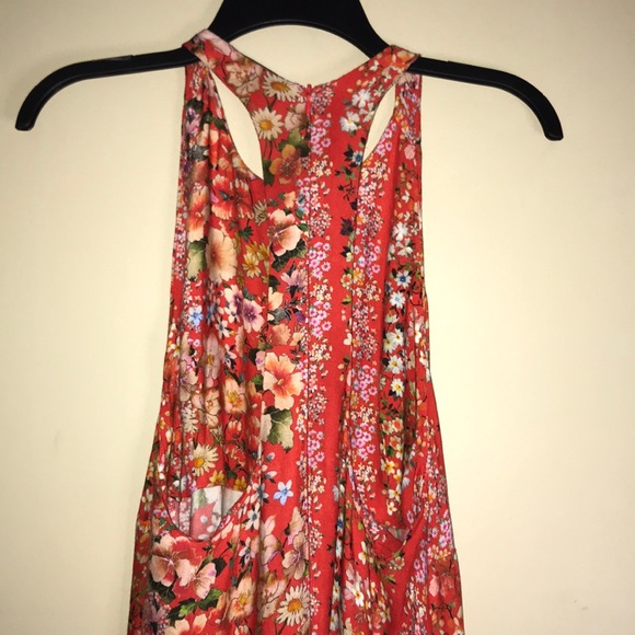 Black Coral Floral Sexy Back Maxi Dress - Picture 10 of 14